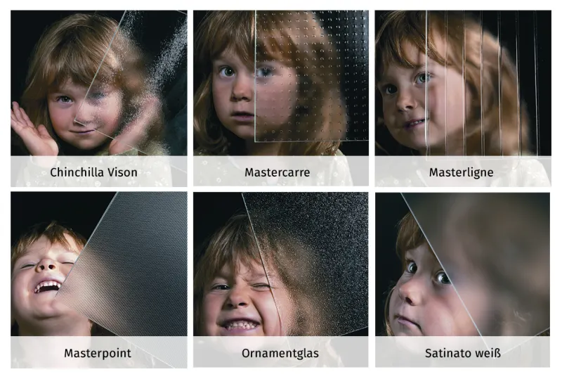 Verschiedene Ornamentgläser