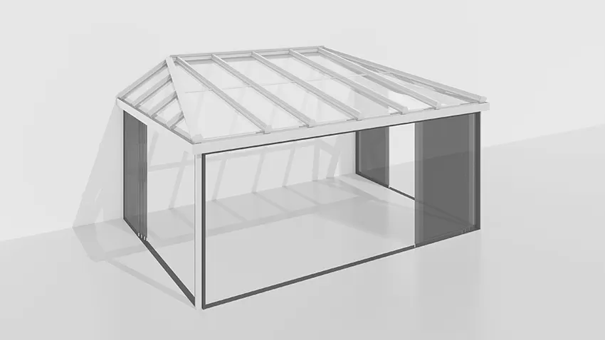 Ganzglas-Schiebetür